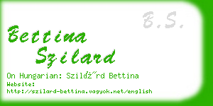 bettina szilard business card